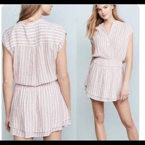 RAILS ANGELINA LATTE STRIPED DRESS NWT XS